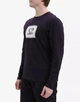 C.P. Company - мужская кофта с длинным рукавом Long Sleeve Jersey 30/1, темно-синяя, M - изображение 3