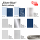 Набір паперу для дизайну Silver Blue A4, 200 г/м², 8 арк., двосторонній, з тисненням та ефектами, ROSA TALENT - зображення 2