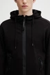 C.P. Company Hooded Open Sweatshirt Diagonal Raised Fleece - мужская кофта на молнии, черная, 3XL - изображение 4