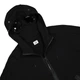 C.P. Company Hooded Open Sweatshirt Diagonal Raised Fleece - мужская кофта на молнии, черная, 3XL - изображение 8
