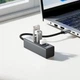 USB-хаб Hoco HB1B 4-in-1 converter(USB to USB3.0*4) Gray - зображення 3