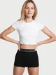 Бавовняні жіночі трусики шортики висока талія boyshort panty Victoria's Secret чорні ShortsBl розмір S - зображення 1