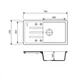 Кухонная мойка Adamant SLIM LONG ivory 780x435x200 мм, с крылом 78 см - изображение 2