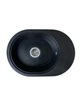 Кухонная мойка Adamant OVALE черный металлик 610x420x180 мм, с крылом 61 см - изображение 1