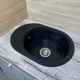 Кухонная мойка Adamant OVALE черный металлик 610x420x180 мм, с крылом 61 см - изображение 3