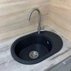Кухонна мийка Adamant OVALE графіт 610x420x180 мм, з крилом 61 см - зображення 2