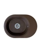 Кухонная мойка Adamant OVALE коричневая 610x420x180 мм, с крылом 61 см - изображение 1