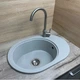 Кухонная мойка Adamant OVALE светло-серая 610x420x180 мм, с крылом 61 см - изображение 2