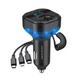 Автомобильный адаптер с FM-модулятором WUW C219 Bluetooth 15W LED-дисплей 2xUSB Black - изображение 3