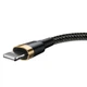Кабель Baseus Cafule Cable USB For Lightning 2.4A 1m Gold+Black - зображення 4