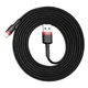 Кабель Baseus Cafule Cable USB For Lightning 1.5A 2m Red+Black - изображение 3
