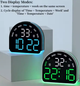 Часы настольные электронные GREEN 5522-2 время, температура и дни недели от сети и батареек - изображение 3