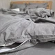 Постільна білизна KoTetextile з ранфорсу євро 200-220 см 50-70 2шт сірий - зображення 4