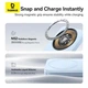 Павербанк з бездротовою зарядкою Qi 15W Baseus 10000mAh 22.5W EnerFill FM11 Ultra-Mini Magnetic 2в1 QC3.0+PD3.0 (P1008210E313-00) Blue - зображення 12