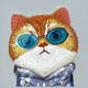 Etui Nimmy Glasses Cool Cat do iPhone 15 Grey (6971080310898) - obraz 11