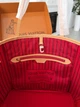 Сумка женская шопер + монетница Louis Vuitton Neverfull коричневая (025) - изображение 8