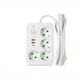 Мережевий фільтр-подовжувач 4 розетки 2xUSB-A 1xUSB-C 3м білий (121-HP-5-45) - зображення 2
