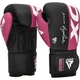 Боксерські Рукавички RDX F4 Boxing Sparring Gloves Hook & Loop Чорно-Рожевий 10oz (BGR-F4P-10oz) - изображение 2
