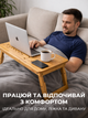 Бамбуковый столик подставка для ноутбука 17" MLT Home Zen 32NEW с активным охлаждением регулировкой высоты и наклона - изображение 3