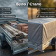Тент AgroStar 3x5м 130г/м² универсальный с люверсами для кузова навеса тарпаулин серый усиленный кант - изображение 5