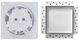 Комплект Вытяжной вентилятор Airroxy dRim 100 S BB (01-060) на шариковых подшипниках + Модуль скрытого монтажа TEZ dRim 100/125 белый - изображение 1