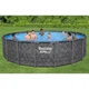 Каркасный бассейн Bestway Grey 561KE 33240 л 610х132 см с песочным фильтром, тентом и лестницей (LN7-BW 561KE) - изображение 8