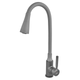 Смеситель для кухни Zerix Atrium-011-T Graphite Refl.Gray (латунь/цвет графит+силиконовый серый излив) (ZX6107) - изображение 3