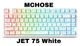 Ігрова Клавіатура MCHOSE JET 75 HE White-Contour Магнітні Світчі. Дротова 8000Hz/s. RGB Підсвічування, 84 keys, Switch 0.01mm. Rapid Trigger. Kailh God Switch - зображення 1