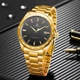 Наручний годинник Forsining 8294 Gold-Black Steel Елегантний - зображення 2
