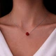 Серебряное колье с красным кораллом 40 см - изображение 3