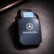 Автомобильный держатель для очков Mercedes-Benz на солнцезащитный козырек, механический клипс-зажим, черный с золотым логотипом - изображение 5