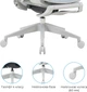 Кресло компьютерное офисное эргономичное OfficePro Elite OC950GLB Gray/Light Blue - изображение 12
