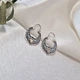 Серебряные серьги Лунница серебро 925 пробы Черненное 5517ч 2.90г - изображение 1