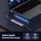 Адаптер UGREEN 60554, Space Grey, 5-в-1 USB-Ethernet, 3хUSB 3.0, Gigabit RJ45, USB-C питания, Plug & Play - изображение 3