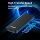 Корпус для m2 FIDECO nvme ssd usb 32 gen 2 10gbps usb c sandwich стиль безінструментальна установка m, m-b key чорний - зображення 4