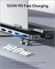 Док-станція Baseus EliteJoy EH3 12-в-1 з підставкою — USB-C, HDMI, DisplayPort, потрійний 4K, PD 100 Вт, Ethernet, TF/SD - зображення 5
