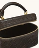 Жіноча сумка кросс-боді через плече JW PEI Cleo Woven Texture Box Shape Top Handle Bag Dark Brown (131446) - зображення 6