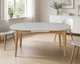 Раскладной обеденный стол ALBERTO CERAMIC 160(200) × 90, бежевый матовый / дерево Intarsio - изображение 3