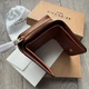 Женский кошелек Coach Small Trifold wallet светло-коричневый + подарочная упаковка - изображение 5