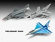 Набір збірних літаків 1:72 Eurofighter Typhoon Phantom та Tornado "70 років Бундесверу" Revell 05627 - изображение 2