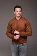 Куртка бомбер замшева комір стійка чоловіча 3XL коричневий 5218860s5 - изображение 7