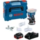 Аккумуляторный фрезер Bosch GKF 18V-8 Professional, акб 4 Ah, з/у GAL 18V-40, кейс L-Boxx 136 (06016C2001+1600A01B9Y) - изображение 1