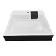 Умивальник на пральну машину без переливу Adamant Washer New Black-White Glossy штучний камінь 59,5 см - зображення 4
