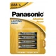 Батарейка Panasonic LR03/AAA Alkaline 1.5V 4шт (5410853039334) - зображення 1