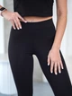Жіночі лосини зі штрипкою легінси утягуючі весна-літо TMV Nylon Fit Чорний S - зображення 8