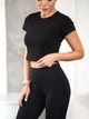 Жіночі лосини зі штрипкою легінси утягуючі весна-літо TMV Nylon Fit Чорний S - зображення 2