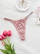 Жіночі трусики стрінги з блискучими лямками Honey Fashion Accessories M/L пудровий (2-111) - зображення 1
