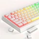 Набір напів прозорих кейкапів PBT / 97 клавіш / OEM профіль / White - зображення 3