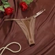 Жіночі трусики стрінги з регуляторами та бантиком Honey Fashion Accessories S/M коричневий (2-113) - изображение 2