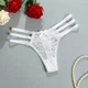 Трусики жіночі стрінги мереживні з декором бантик Honey Fashion Accessories S білий (2-114) - зображення 1